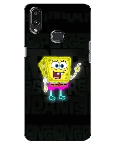 Чехол для Samsung Galaxy A10s (A107) с картинкой «Неоновый Губка Боб»