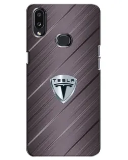 Чохол для Samsung Galaxy A10s (A107) з картинкою «Металева текстура Tesla»