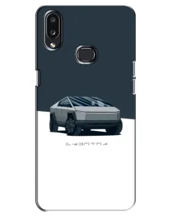 Чохол для Samsung Galaxy A10s (A107) з картинкою «Сріблястий Cybertruck Tesla»