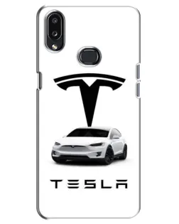 Чохол для Samsung Galaxy A10s (A107) з картинкою «Tesla White Style»