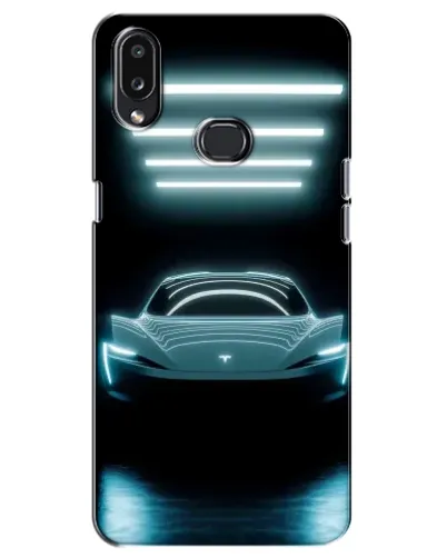 Чохол для Samsung Galaxy A10s (A107) з картинкою «Tesla в неоні»
