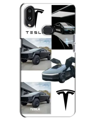 Чохол для Samsung Galaxy A10s (A107) з картинкою «Колаж Cybertruck Tesla»