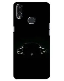 Чехол для Samsung Galaxy A10s (A107) с картинкой «Mercedes — силуэт авто»