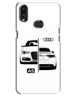 Чехол для Samsung Galaxy A10s (A107) с картинкой «Audi — контрастный дизайн»