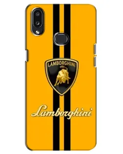 Чехол для Samsung Galaxy A10s (A107) с картинкой «Lamborghini Stripe желтый»