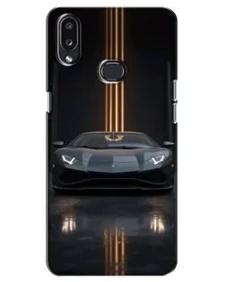 Чехол для Samsung Galaxy A10s (A107) с картинкой «Lamborghini золотые линии»