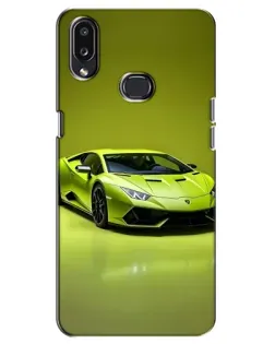 Чехол для Samsung Galaxy A10s (A107) с картинкой «Салатовый Lamborghini Huracan»