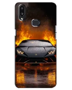 Чехол для Samsung Galaxy A10s (A107) с картинкой «Lamborghini в огне»