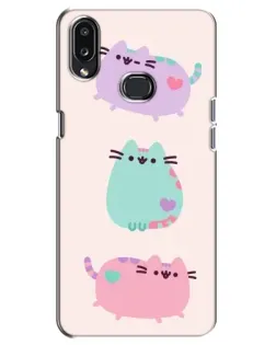 Чехол для Samsung Galaxy A10s (A107) с картинкой «Pusheen трио» Чехол для Samsung Galaxy A10s (A107) с картинкой «Pusheen трио»