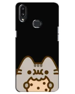 Чехол для Samsung Galaxy A10s (A107) с картинкой «Пушин на черном»