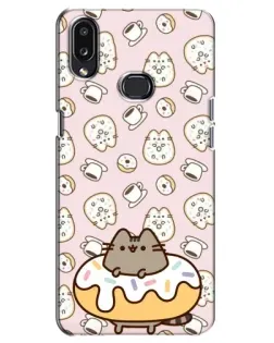 Чехол для Samsung Galaxy A10s (A107) с картинкой «Пушин на пончике»