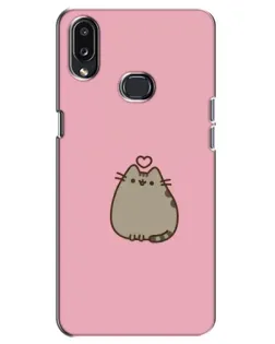 Чехол для Samsung Galaxy A10s (A107) с картинкой «Pusheen сердце»