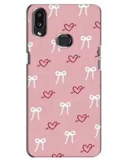 Чехол для Samsung Galaxy A10s (A107) с картинкой «Сердца и банты»