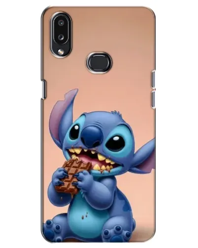 Чехол для Samsung Galaxy A10s (A107) с картинкой «Стич ест шоколад»