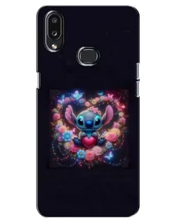 Чехол для Samsung Galaxy A10s (A107) с картинкой «Stitch в цветах»