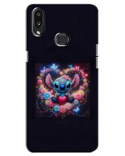 Чехол для Samsung Galaxy A10s (A107) с картинкой «Stitch в цветах»