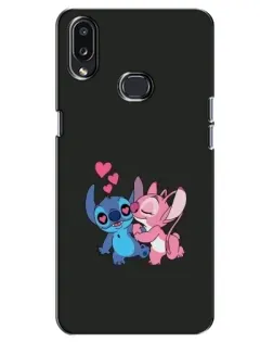 Чехол для Samsung Galaxy A10s (A107) с картинкой «Анжел целует Стича»