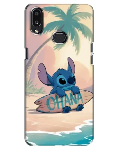 Чехол для Samsung Galaxy A10s (A107) с картинкой «Стич на серфе»