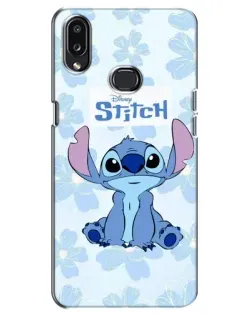 Чехол для Samsung Galaxy A10s (A107) с картинкой «Stitch среди цветов»