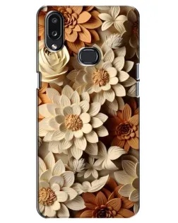 Чехол для Samsung Galaxy A10s (A107) с картинкой «Бежевый флористический декор»