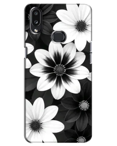 Чехол для Samsung Galaxy A10s (A107) с картинкой «Монохромные астры»