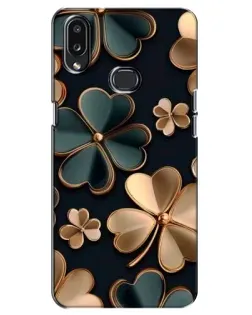 Чехол для Samsung Galaxy A10s (A107) с картинкой «Клевер в золоте»