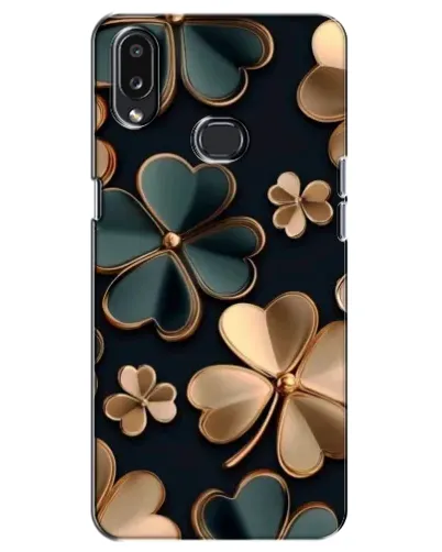Чехол для Samsung Galaxy A10s (A107) с картинкой «Клевер в золоте»