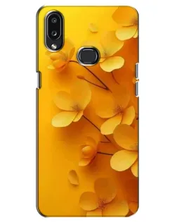 Чехол для Samsung Galaxy A10s (A107) с картинкой «Золотые лепестки»