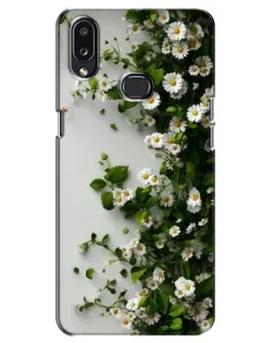 Чехол для Samsung Galaxy A10s (A107) с картинкой «Ветка мелких белых цветов»