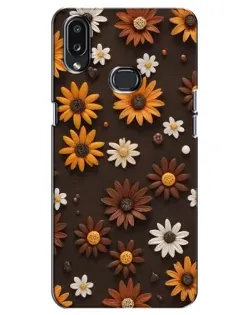 Чехол для Samsung Galaxy A10s (A107) с картинкой «Узор из маленьких подсолнухов»