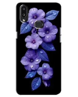 Чехол для Samsung Galaxy A10s (A107) с картинкой «Фиолетовые цветы с росою»