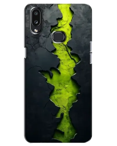 Чехол для Samsung Galaxy A10s (A107) с картинкой «Салатовый разлом скалы»