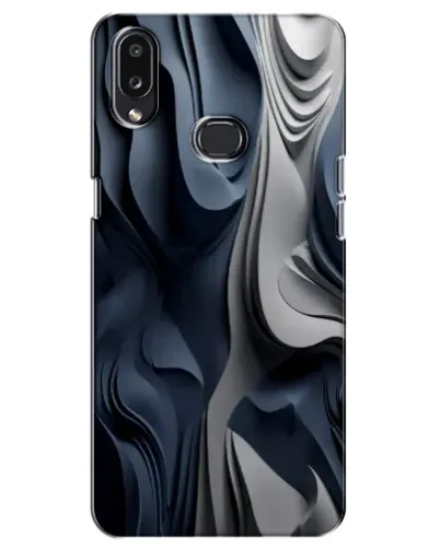 Чехол для Samsung Galaxy A10s (A107) с картинкой «Объемные синие складки»