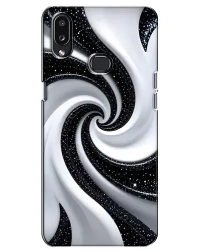 Чехол для Samsung Galaxy A10s (A107) с картинкой «Черно-белая спираль»