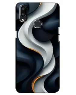 Чехол для Samsung Galaxy A10s (A107) с картинкой «Объемные черно-белые ленты» Чехол для Samsung Galaxy A10s (A107) с картинкой «Объемные черно-белые ленты»