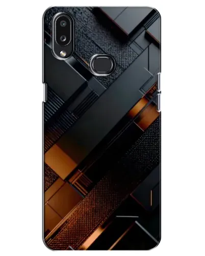 Чехол для Samsung Galaxy A10s (A107) с картинкой «Черные геометрические блоки»