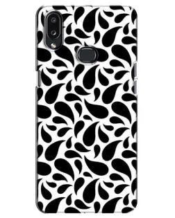 Чехол для Samsung Galaxy A10s (A107) с картинкой «Контрастные черные капли»