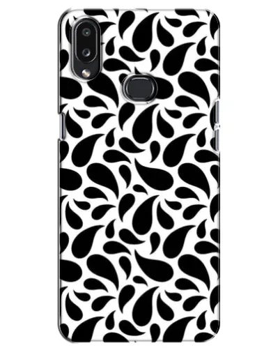 Чехол для Samsung Galaxy A10s (A107) с картинкой «Контрастные черные капли»