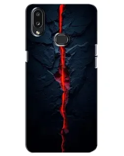 Чехол для Samsung Galaxy A10s (A107) с картинкой «Kрасная лавовая трещина»