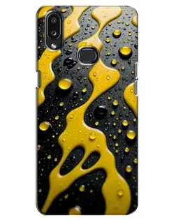 Чехол для Samsung Galaxy A10s (A107) с картинкой «Жидкое желтое золото»