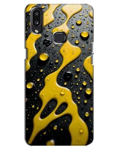 Чехол для Samsung Galaxy A10s (A107) с картинкой «Жидкое желтое золото»