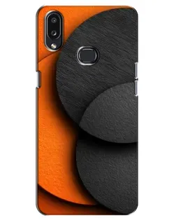 Чехол для Samsung Galaxy A10s (A107) с картинкой «Геометрия оранжевых кругов»