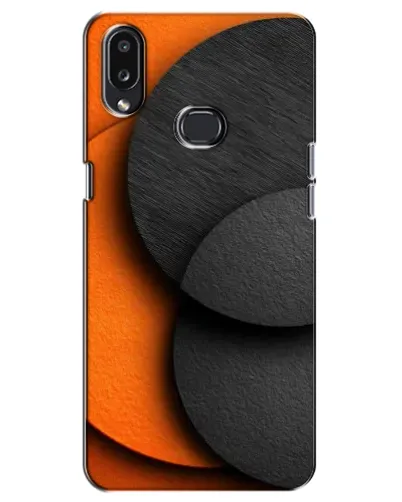 Чехол для Samsung Galaxy A10s (A107) с картинкой «Геометрия оранжевых кругов»