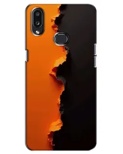 Чехол для Samsung Galaxy A10s (A107) с картинкой «Оранжевый разлом»