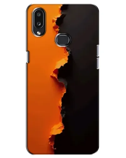 Чехол для Samsung Galaxy A10s (A107) с картинкой «Оранжевый разлом»