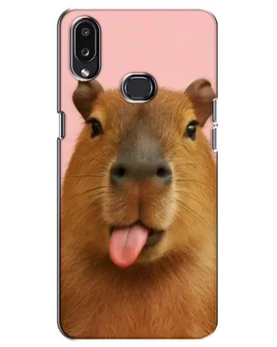 Чохол для Samsung Galaxy A10s (A107) з картинкою «Капібара з язиком»