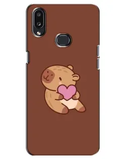 Чохол для Samsung Galaxy A10s (A107) з картинкою «Капібара з серцем»