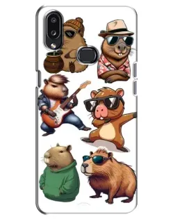 Чохол для Samsung Galaxy A10s (A107) з картинкою «Круті капібари музиканти»