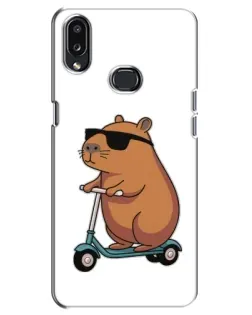 Чохол для Samsung Galaxy A10s (A107) з картинкою «Капібара на самокаті»