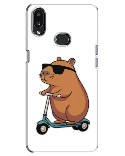 Чохол для Samsung Galaxy A10s (A107) з картинкою «Капібара на самокаті»